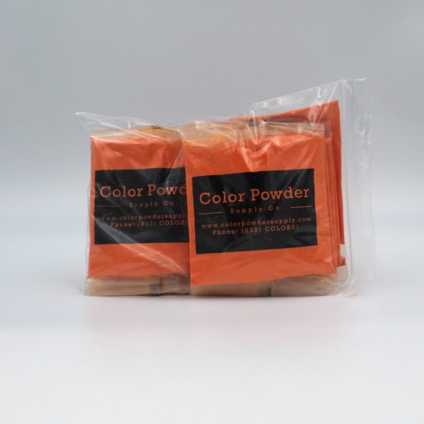 orange color powder packets