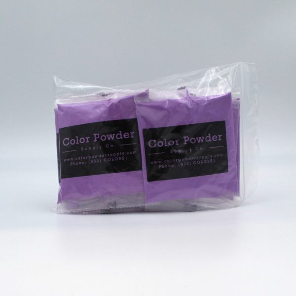 purple color powder packets