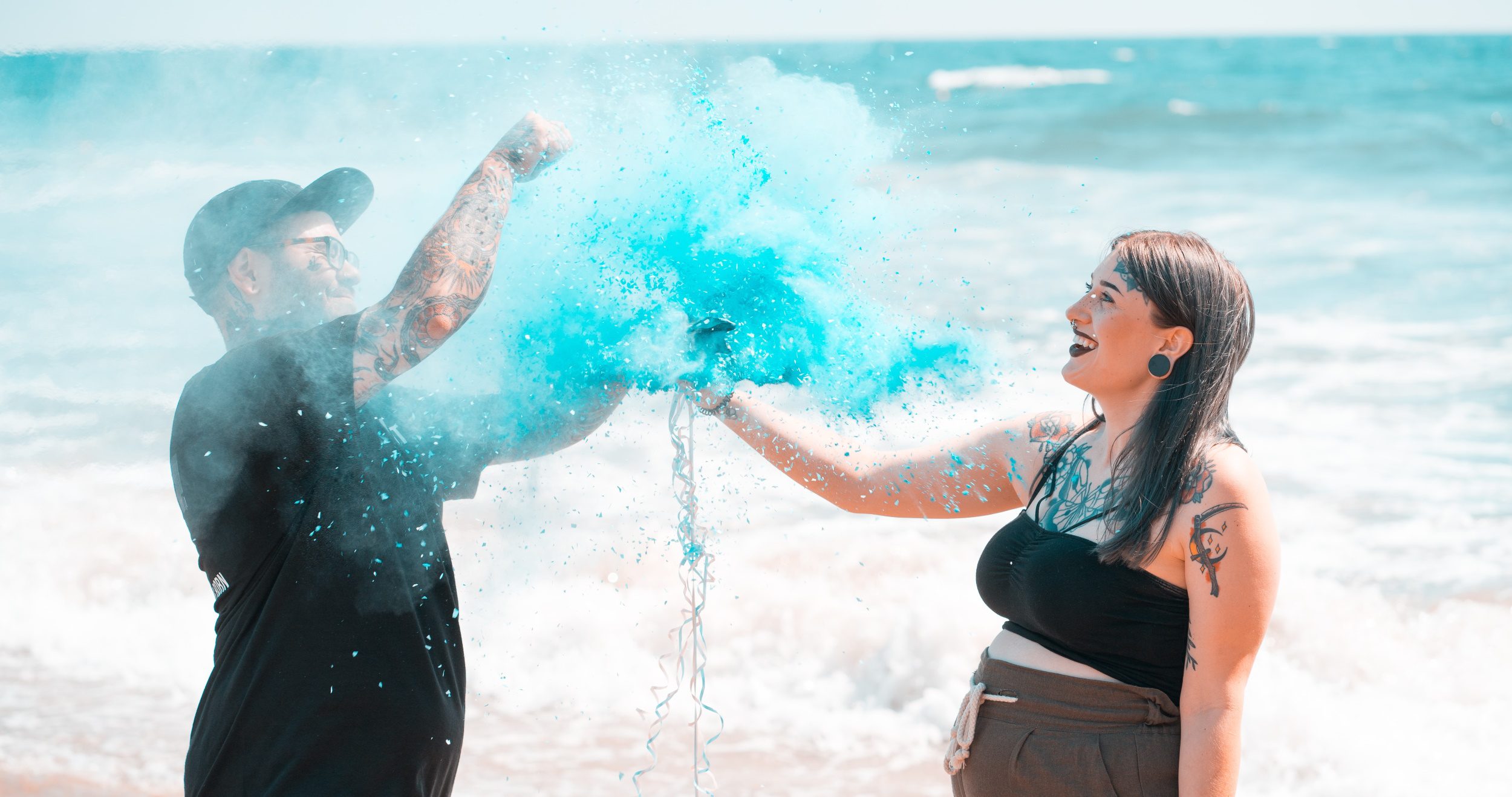 holi color powder gender reveal