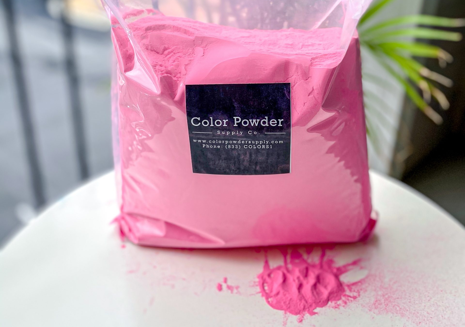 pink color powder gender reveal