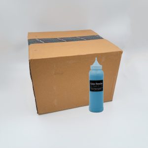 pre filled blue color powder squeeze bottles