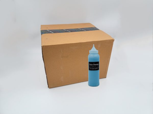 pre filled blue color powder squeeze bottles