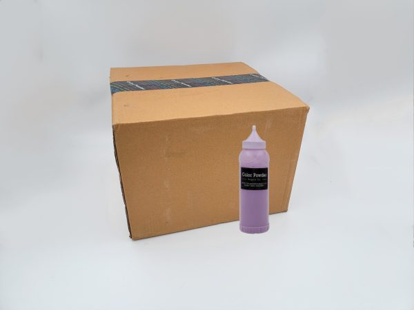 pre-filled purple color powder squeeze bottles