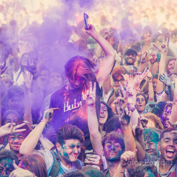 pre-filled purple color powder squeeze bottles