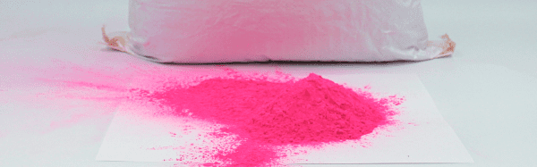 pre-filled pink color powder squeeze bottles