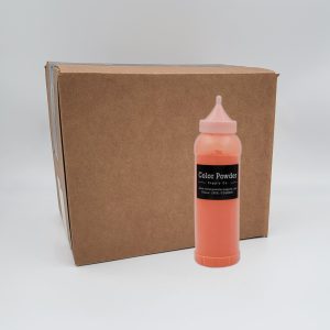 pre-filled orange color powder squeeze bottles