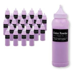 Pre-filled Purple Color Powder Squeeze Bottles (350g) - 25 Pack