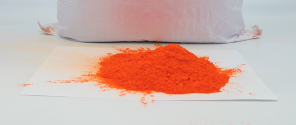 pre-filled orange color powder squeeze bottles