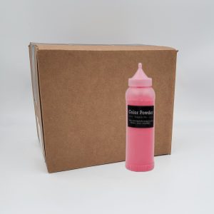 Pre-filled pink color powder squeeze bottles 12 pack