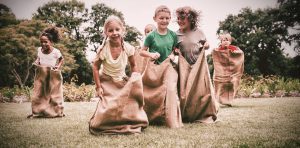 fall festival games with color powder