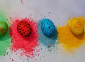 color powder easter crafts for kids