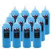 Pre-filled Blue Color Powder Squeeze Bottles (500g) - 12 Pack