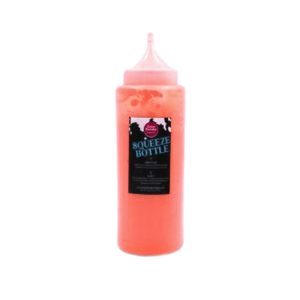 Pre-filled Orange Color Powder Squeeze Bottles (500g) - 12 Pack