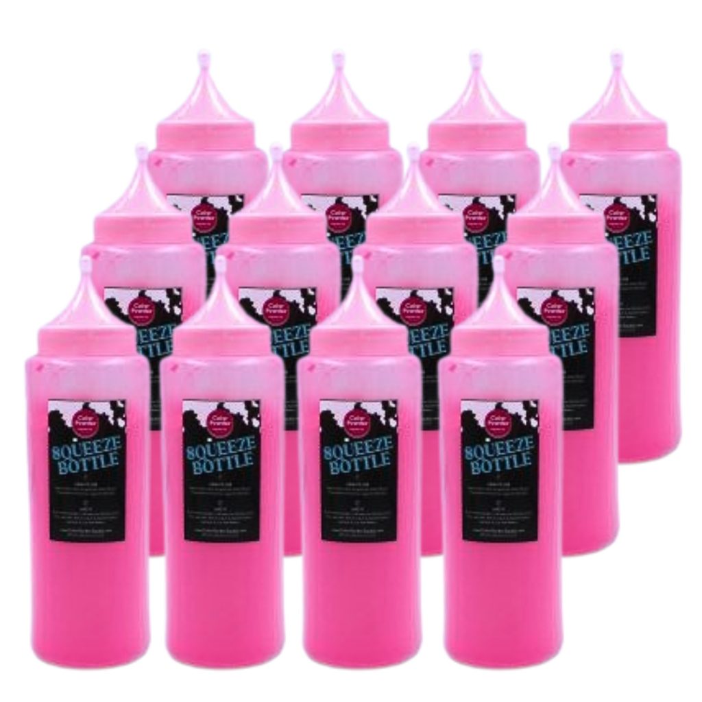 Poder Pink Pre-filled Pink Color Powder Squeeze Bottles | Color Powder Supply Co.