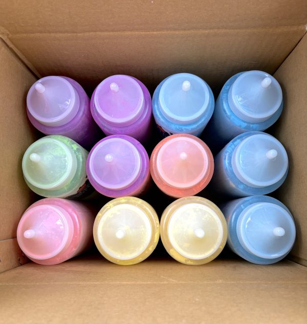 Pre-filled Assorted Color Squeeze Bottles (500g) - 12 pack - Image 3