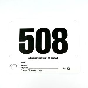 Color Run Race Number