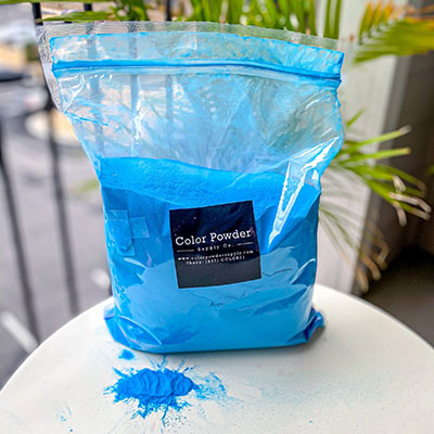 Bulk bag of blue powder